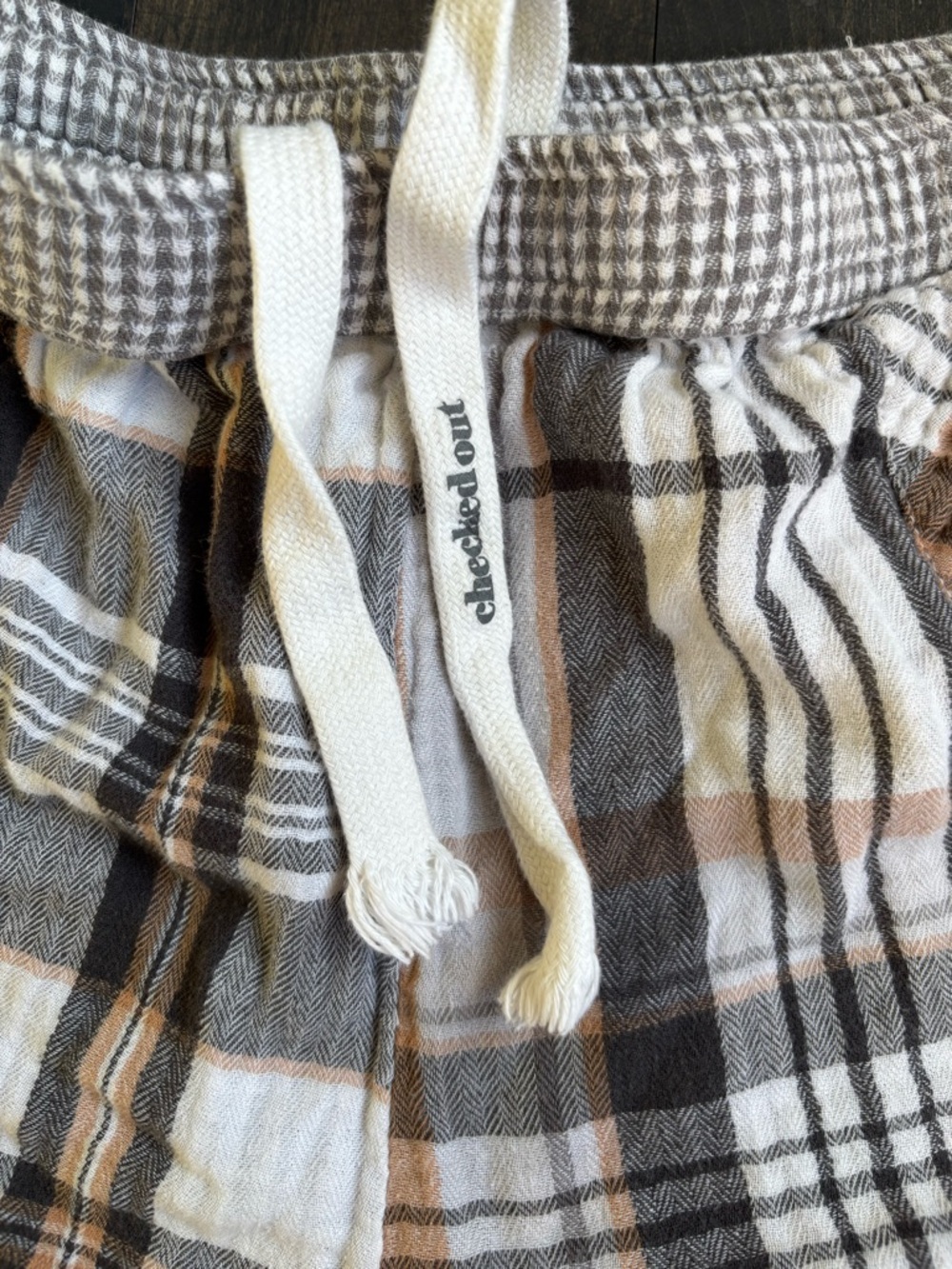 Aerie Plaid Drawstring Sleeping Shorts Size Large - Picture 3 of 7